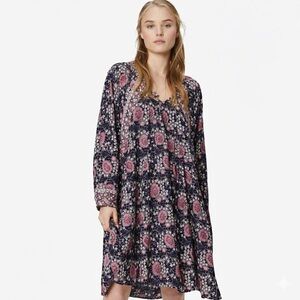 Natalie Martin Fiore Short Dress in Vintage Flowers Violet Size Small